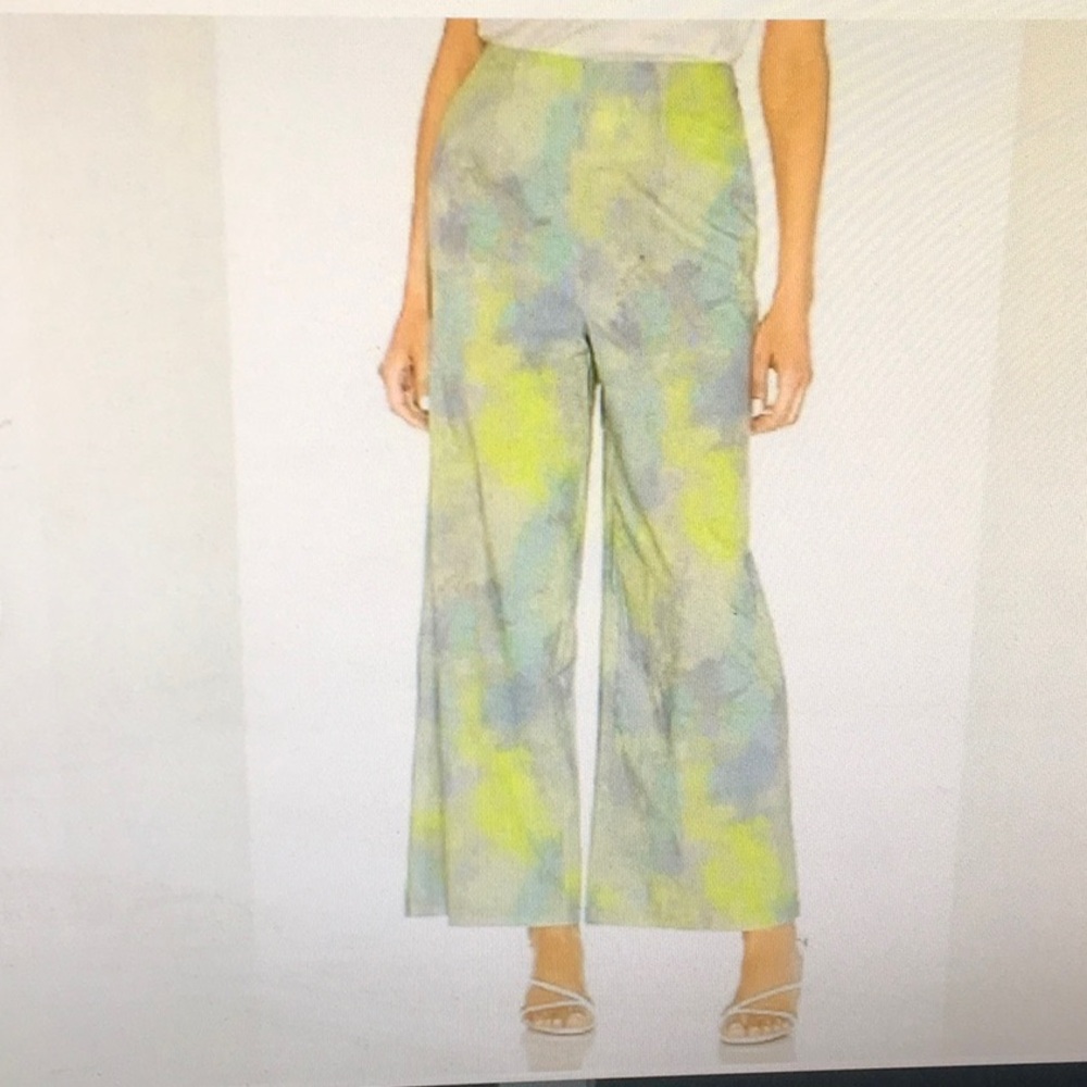 L’ACADEMIE/“THE NATALENE”PASTEL WATERCOLOR WIDE LEG PANTS